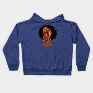 Afrocentric Woman With Afro Hair Kids Hoodie